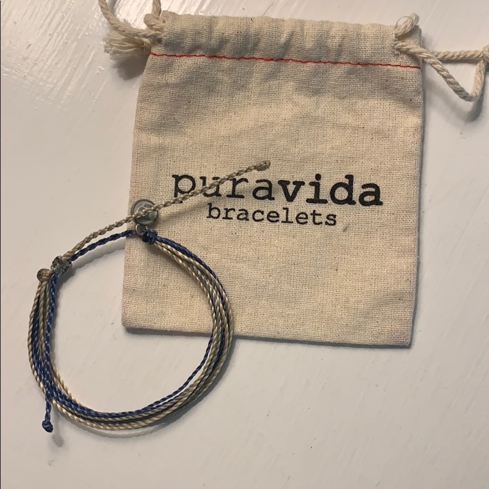 pura vida adjustable bracelet in navy, gray,, tan